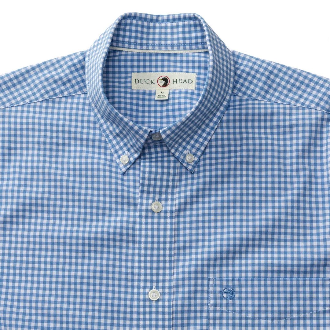Duck Head - Shirt Walton Perf. Gingham Lake Blue