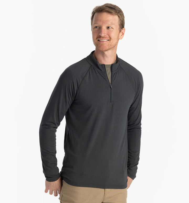 Free Fly - Bamboo Flex 1/4 Zip Black Sand