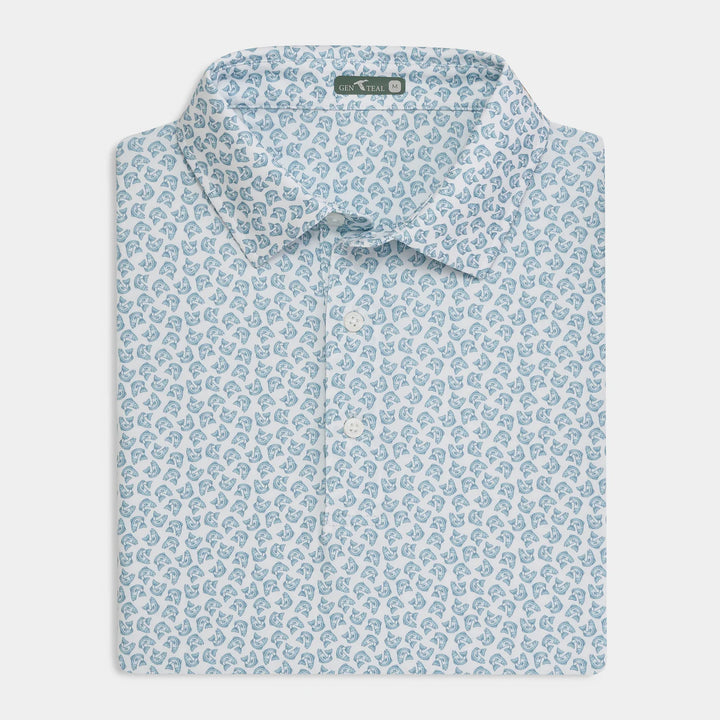 GenTeal - Trout Printed Performance Polo