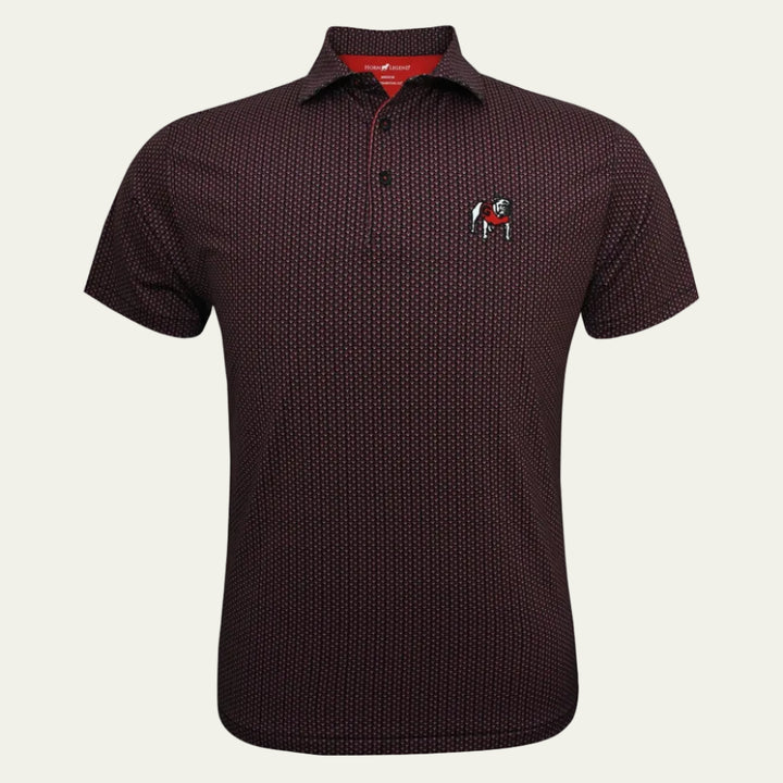 Horn Legend -  UGA Flower/Fan Print Polo