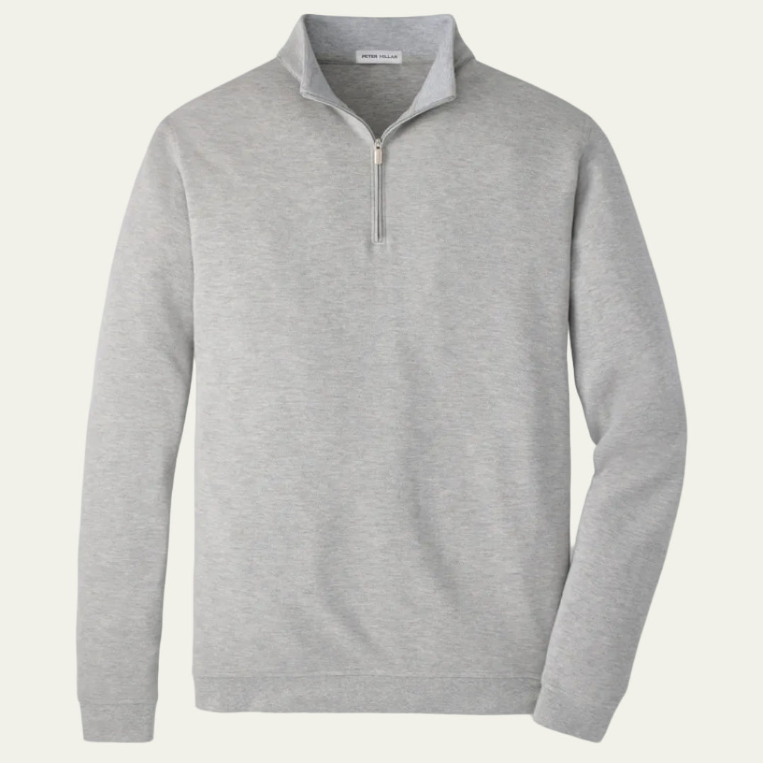 Peter Millar - Crown Comfort 1/4 Zip Light Gray