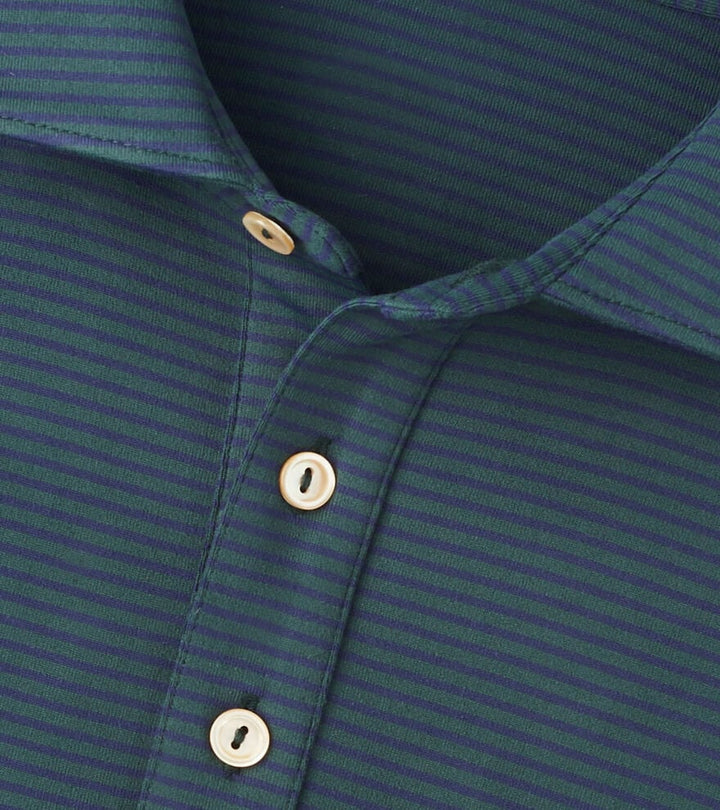 Peter Millar - Lyons Stripe Polo Nordic Pine