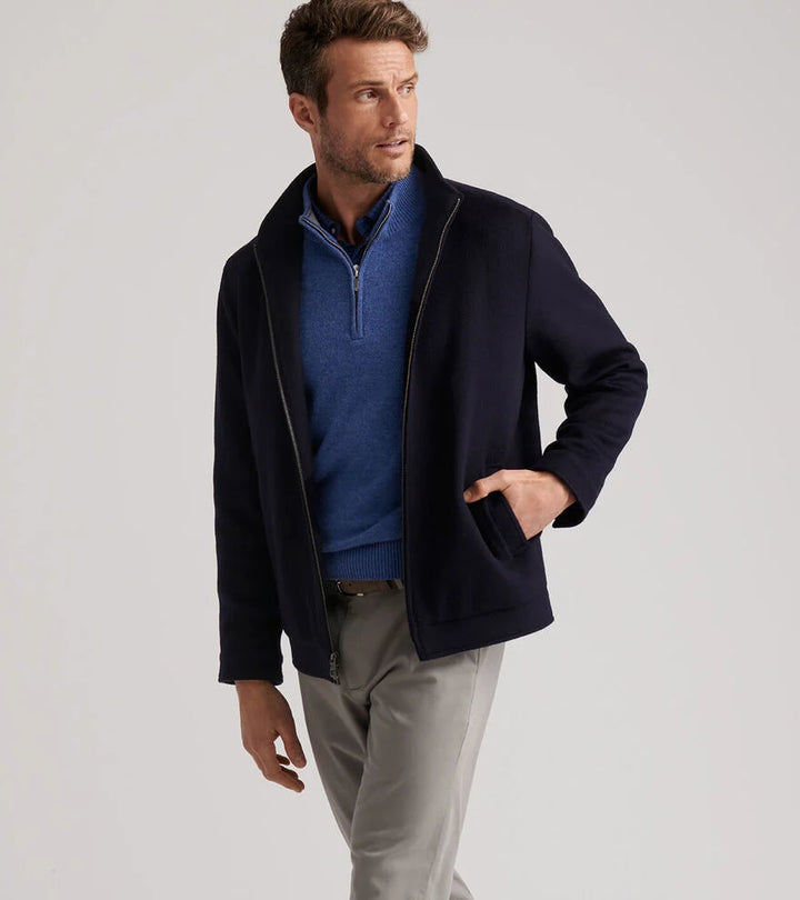 Peter Millar - Crown Flex Merino Bomber Jacket Navy