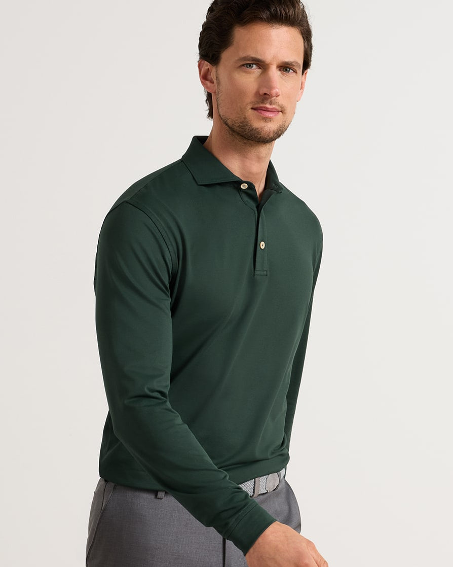 Peter Millar - Lyons Long Sleeve Polo Pine Brook