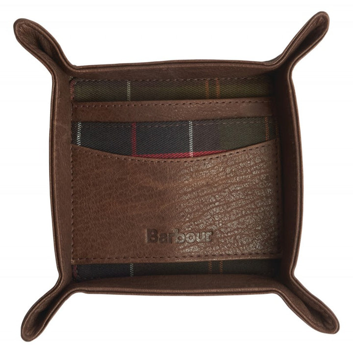 Barbour -  Gift Set Leather Valet Tray & Card Wallet
