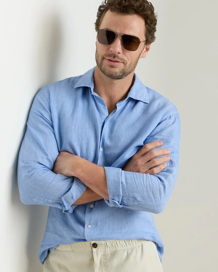 Peter Millar - Shoreside Linen Shirt Bluebird
