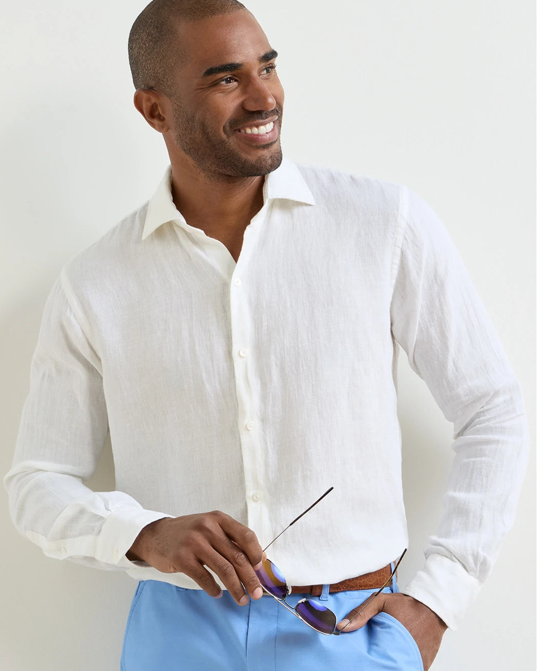 Peter Millar - Shoreside Linen Shirt White