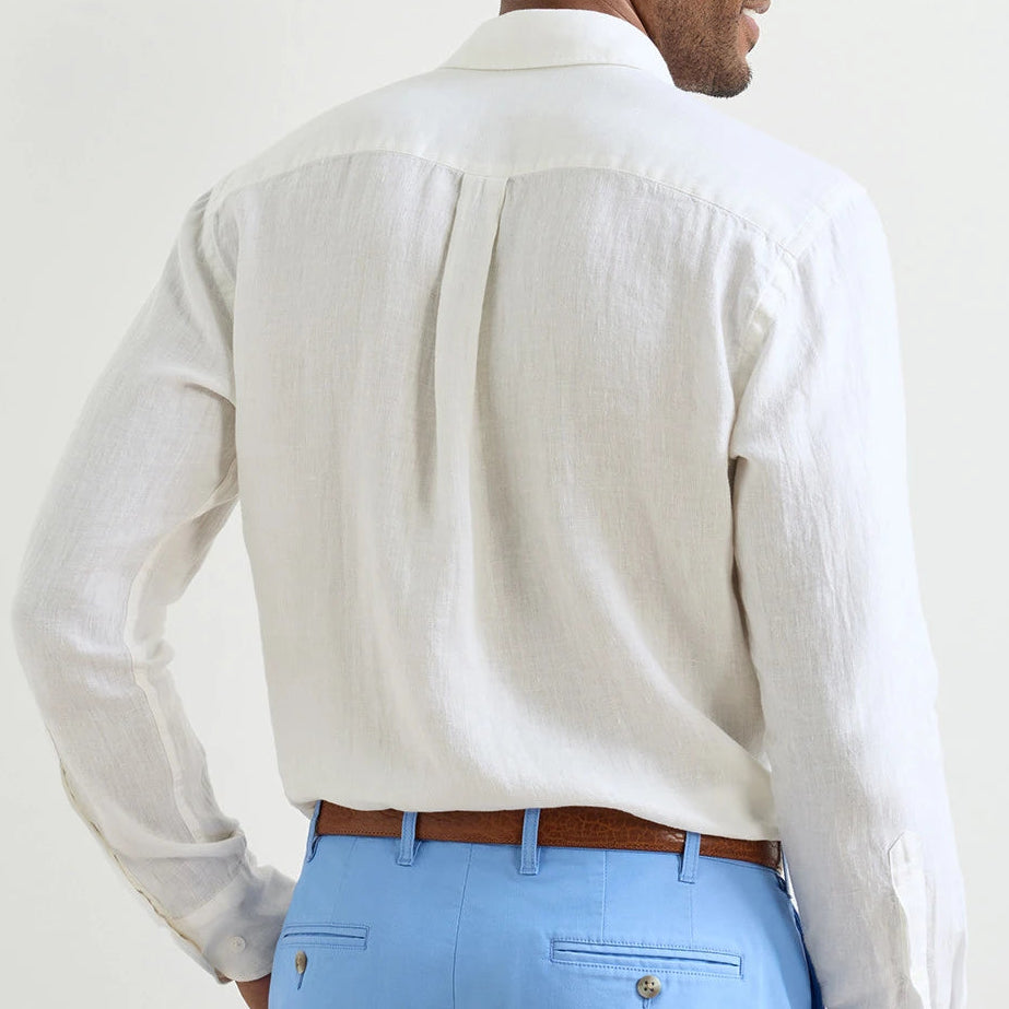 Peter Millar - Shoreside Linen Shirt White