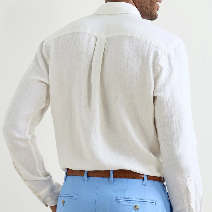 Peter Millar - Shoreside Linen Shirt White