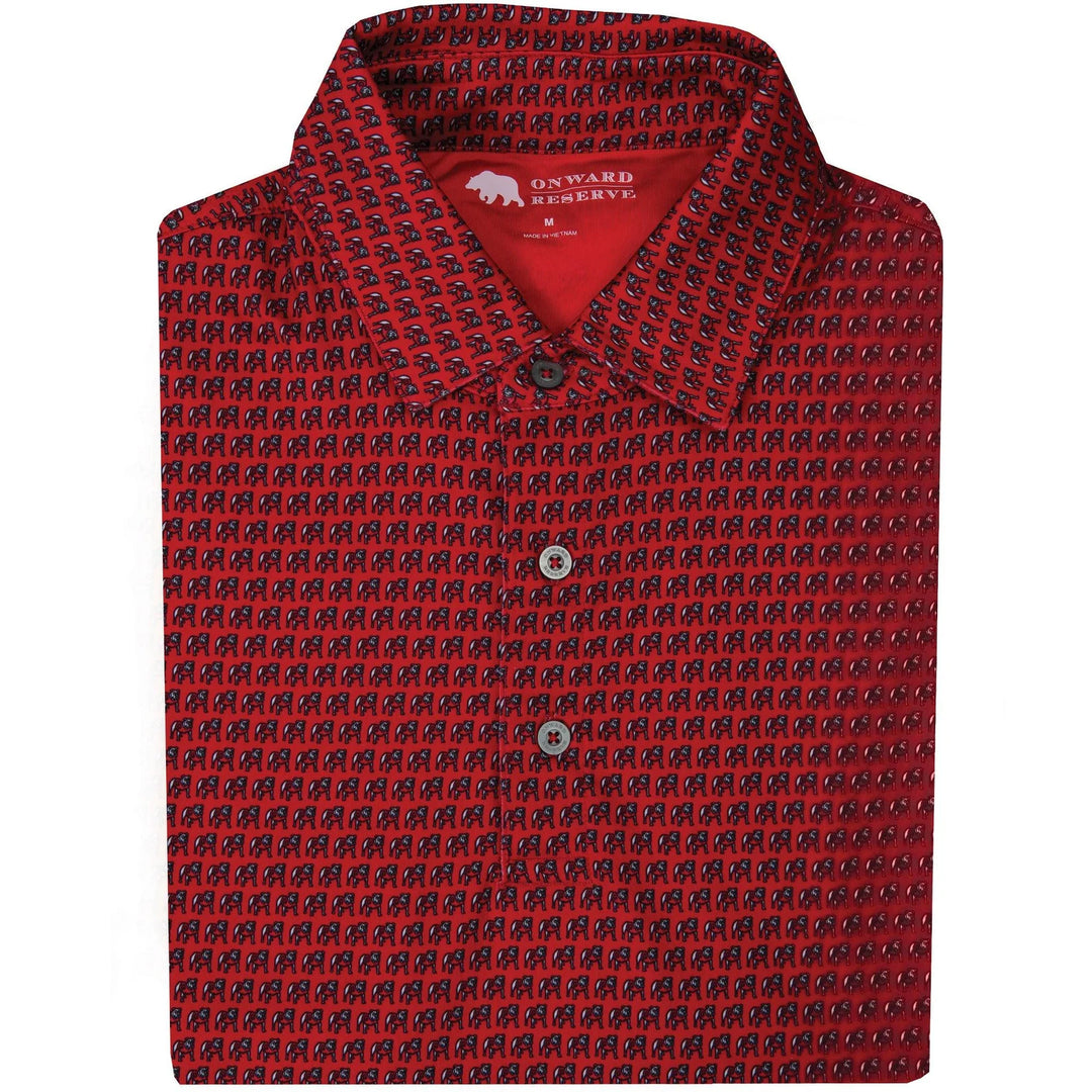 Onward Reserve - UGA Polo Printed Standing Dog Red