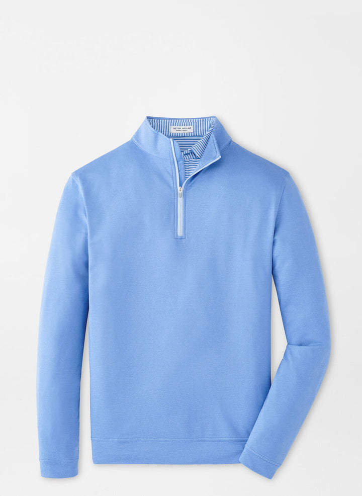 Peter Millar - 1/4 Zip Perth Melange Blue Sea