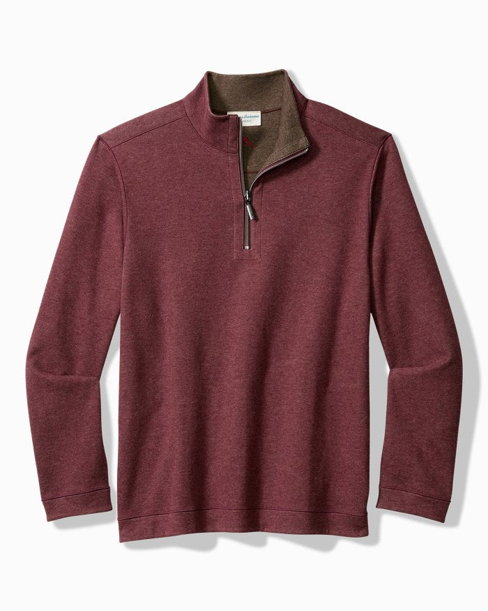 Tommy Bahama - Flipview 1/2 Zip Pinot Noir