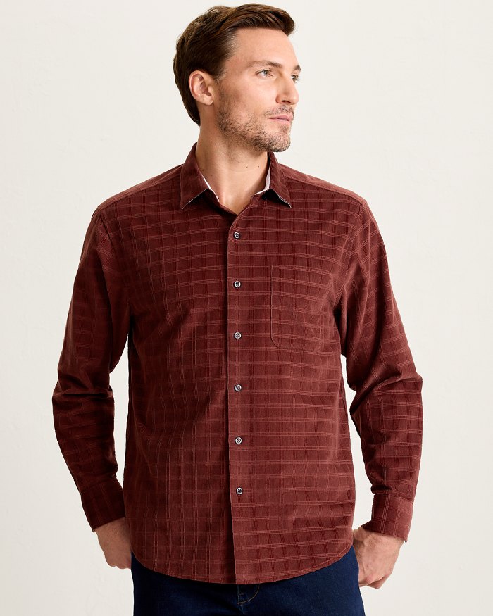 Tommy Bahama - Island Check Shirt Maroon