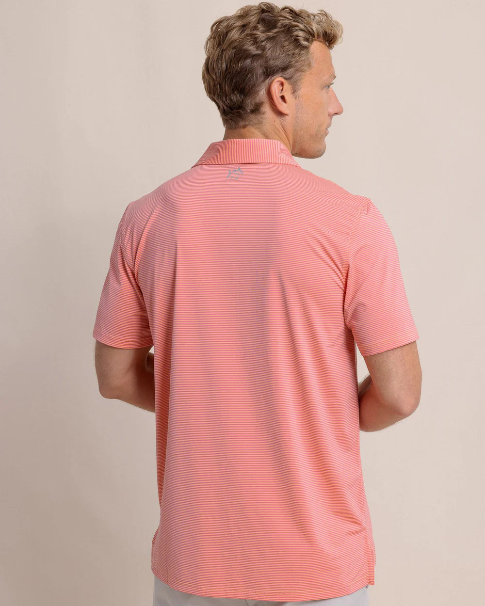Southern Tide - Meadowbrook Stripe Polo Cantaloupe