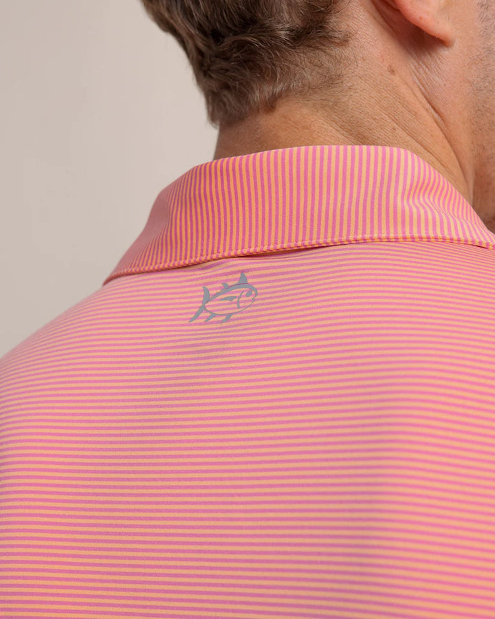Southern Tide - Meadowbrook Stripe Polo Cantaloupe