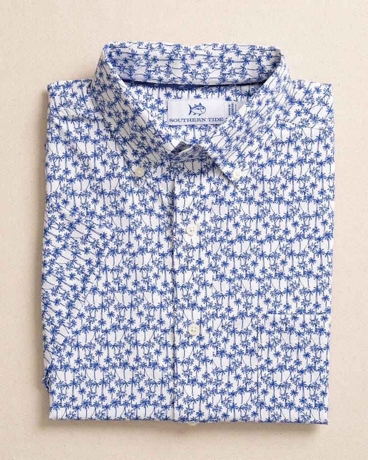 Southern Tide - Talk To The Palm Sport Shirt White