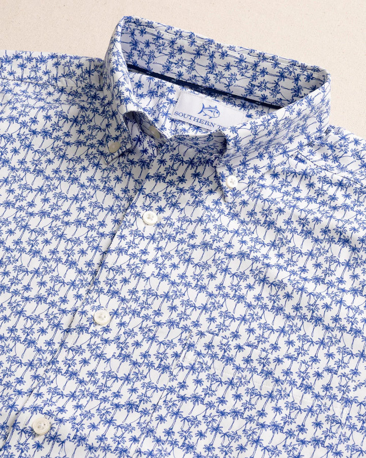 Southern Tide - Talk To The Palm Sport Shirt White