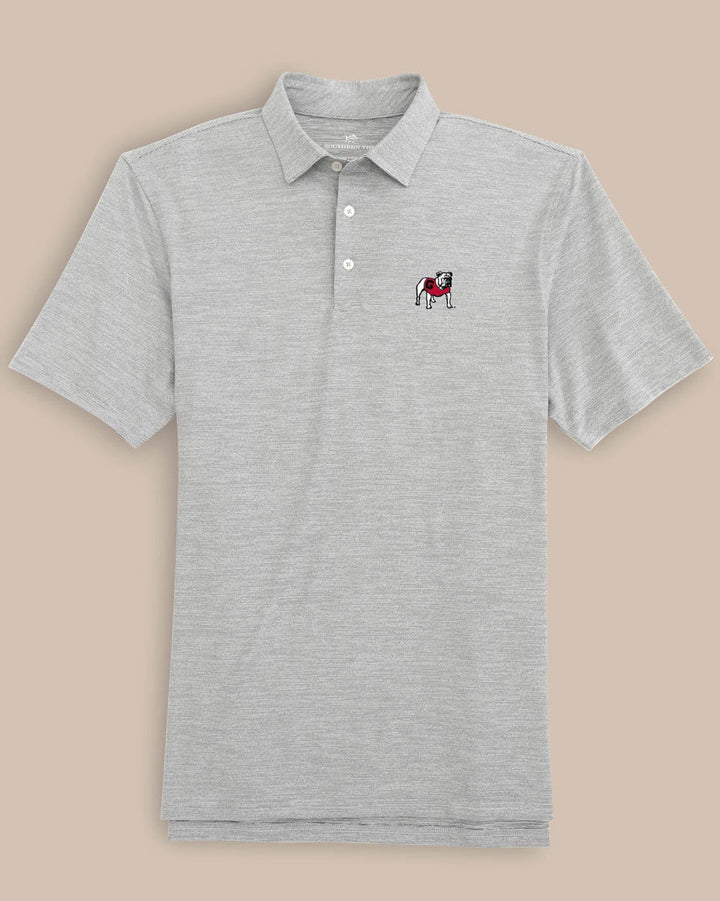 Southern Tide - UGA Driver Spacedye Polo Black - Standing Dog