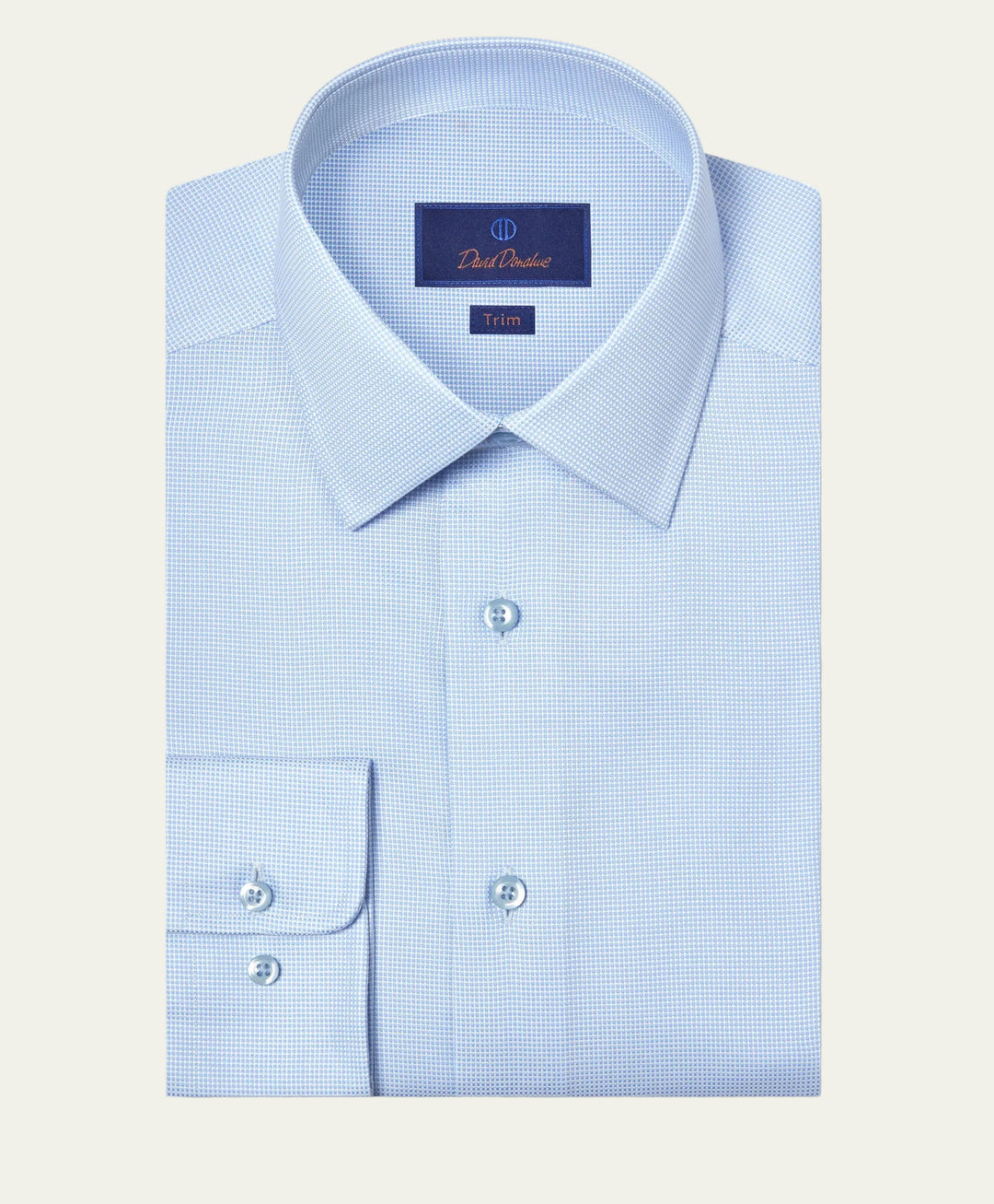 David Donahue - Trim Fit Dress Shirt Sky