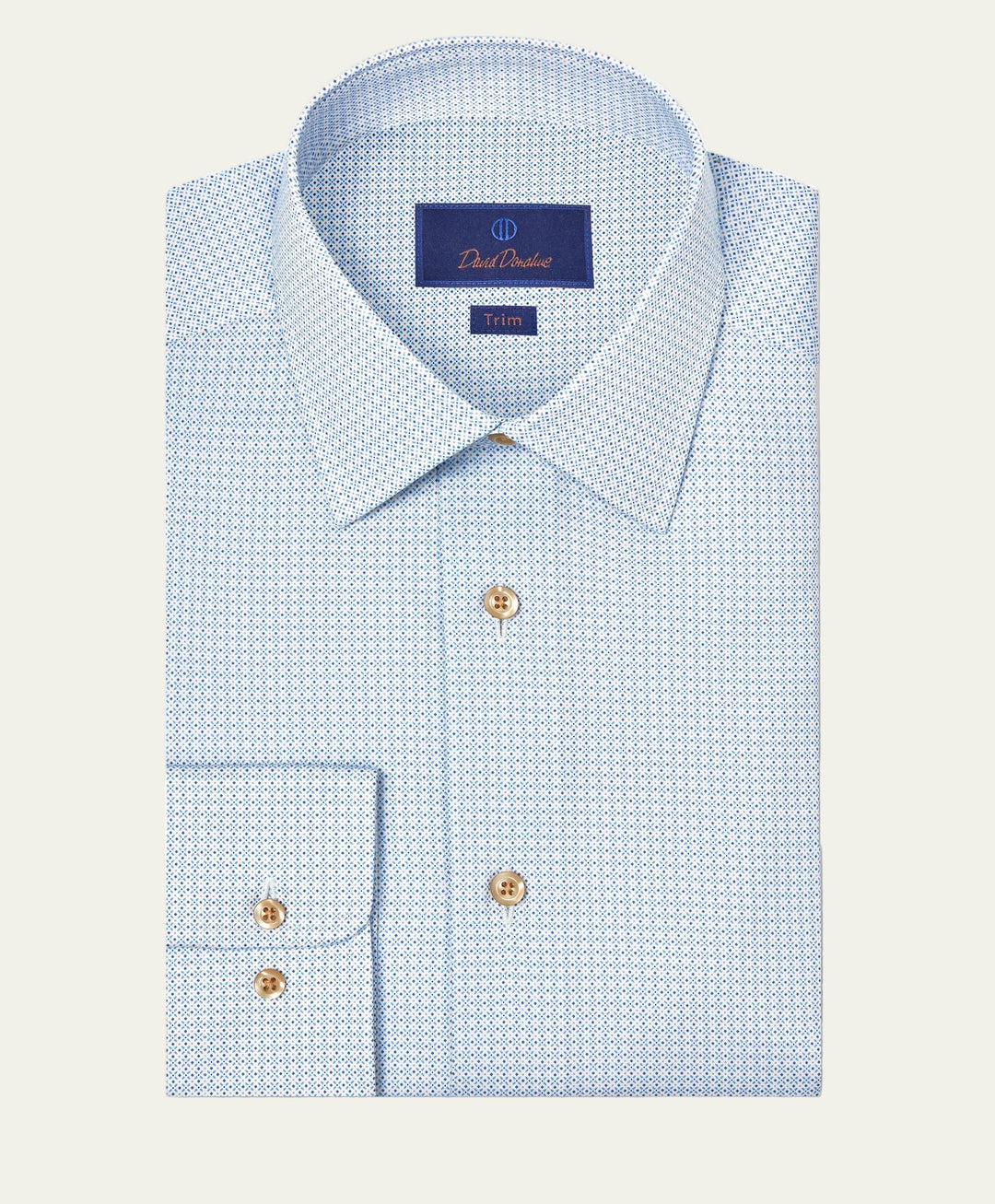 David Donahue - Trim Fit Dress Shirt Sky