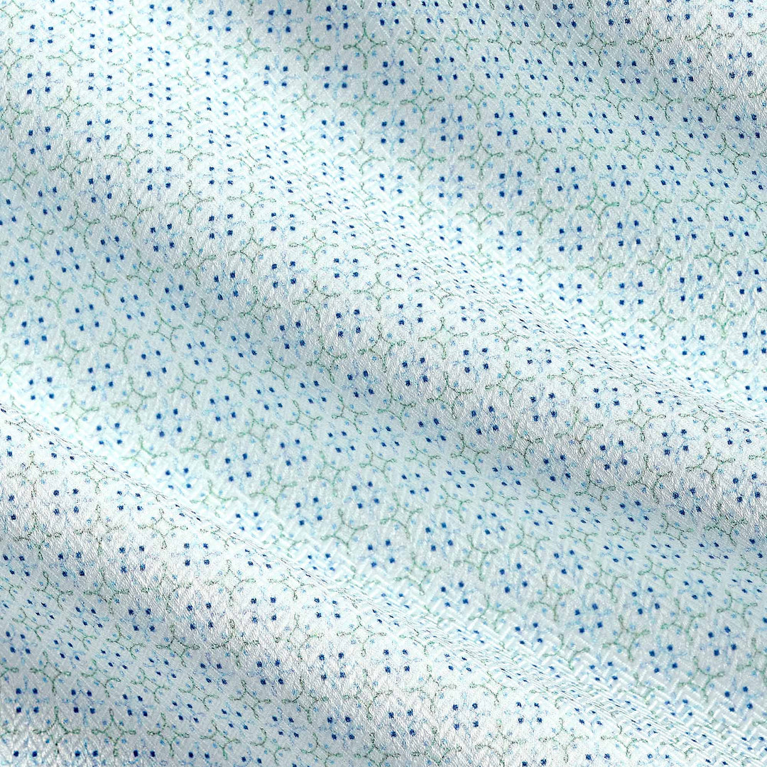 David Donahue - Trim Fit Dress Shirt White/Pistachio
