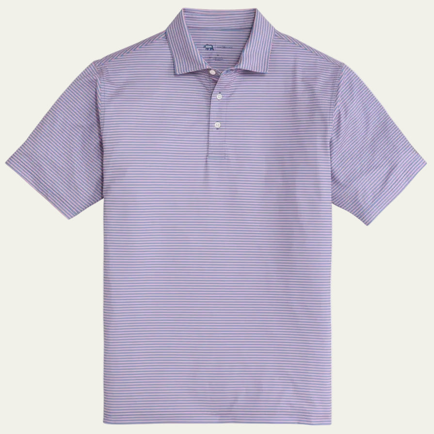 Onward Reserve - Echo Stripe Polo Powder Pink