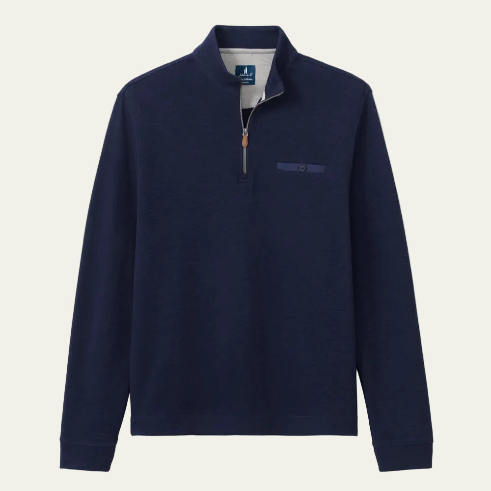 Johnnie-O - Flame Stitch 1/4 Zip Navy