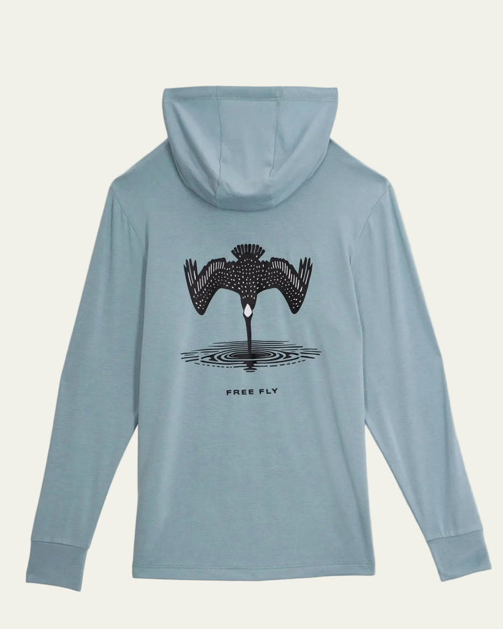 Free Fly - Jr. Graphic Hoodie Ocean Mist