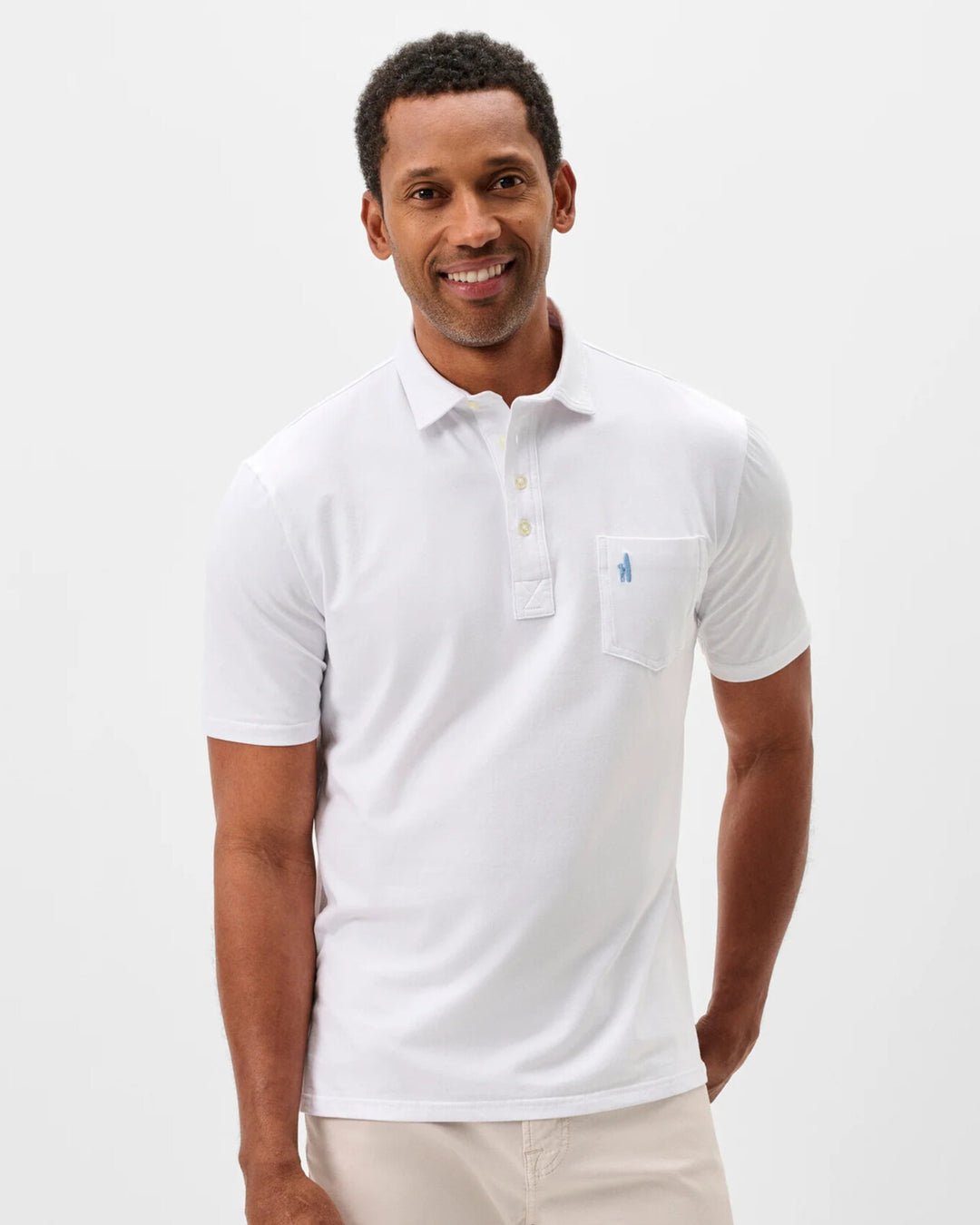 Johnnie-O - Coastal Wash Polo White