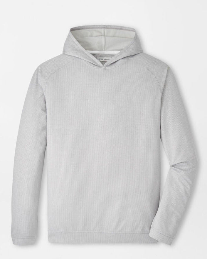 Peter Millar - Pine Houndstooth Hoodie Gale Gray