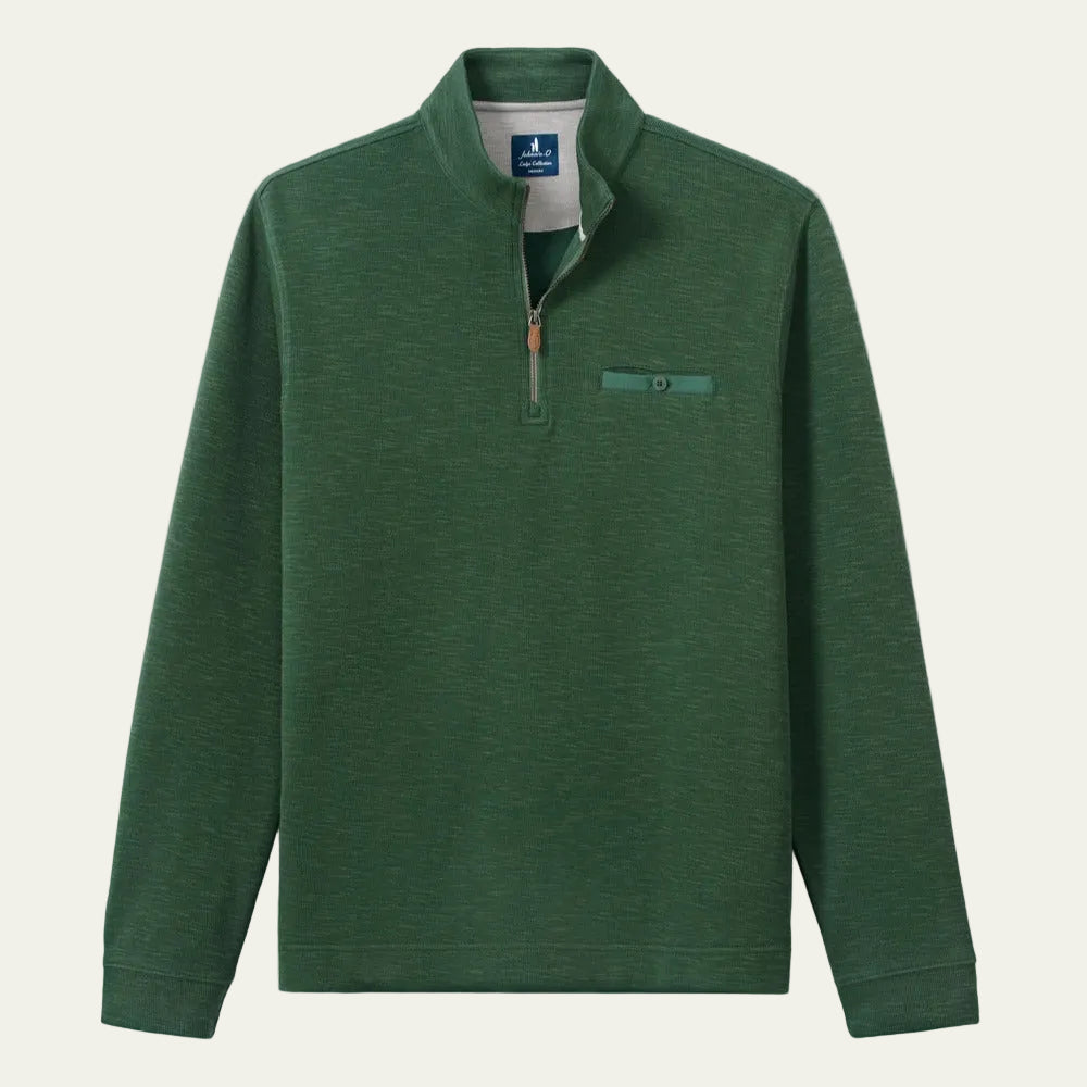 Johnnie-O - Flame Stitch 1/4 Zip Evergreen