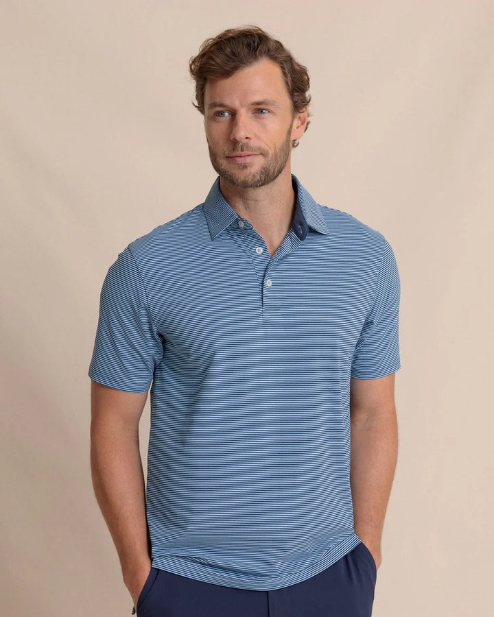 Southern Tide - Meadowbrook Stripe Polo Ocean Channel