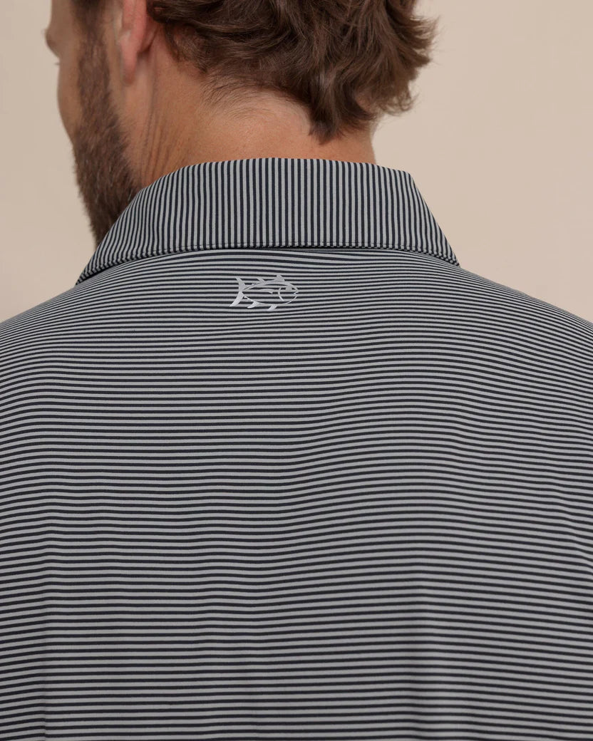 Southern Tide - Meadowbrook Stripe Polo Steel