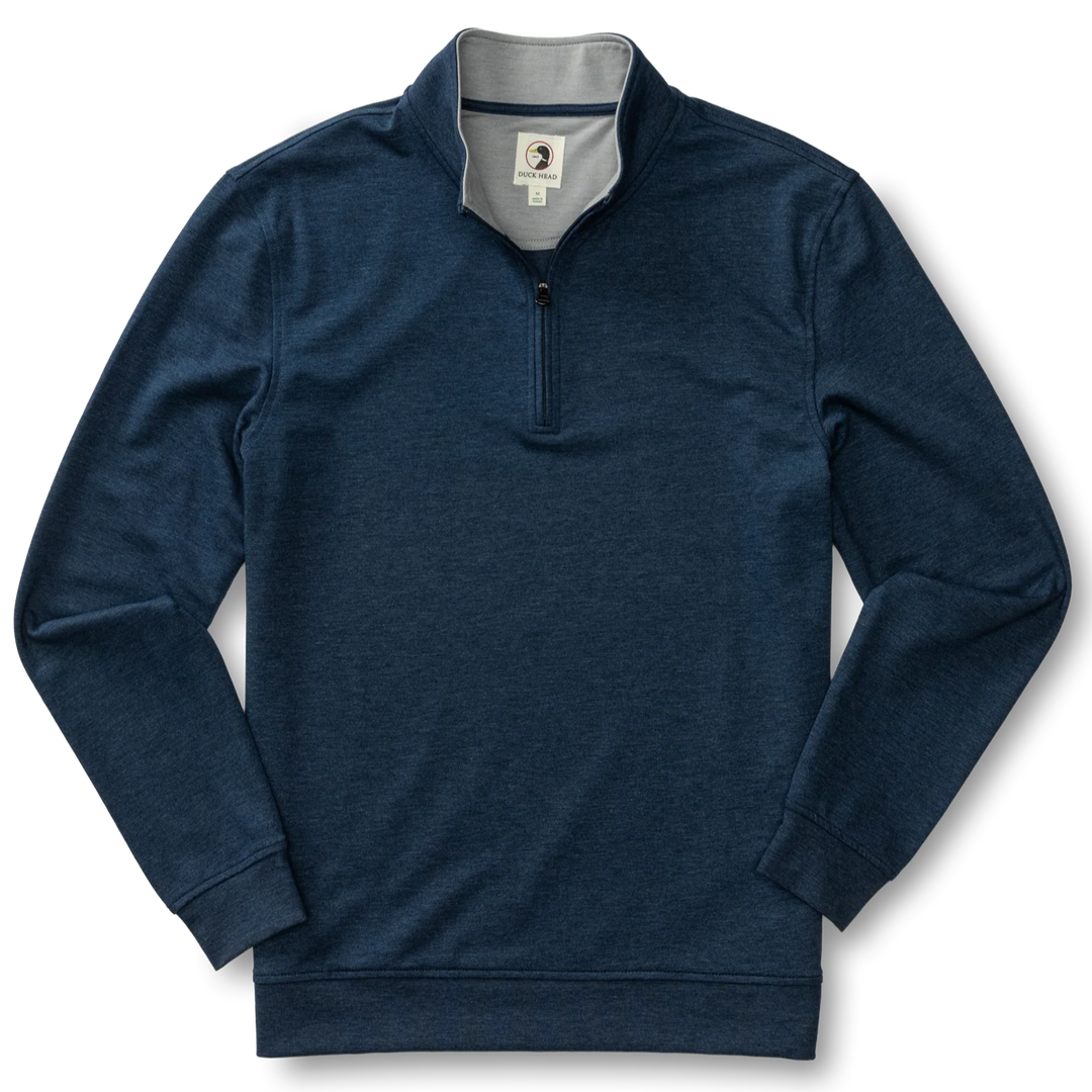 Duck Head - Dunmore 1/4 Zip Royal Navy Heather