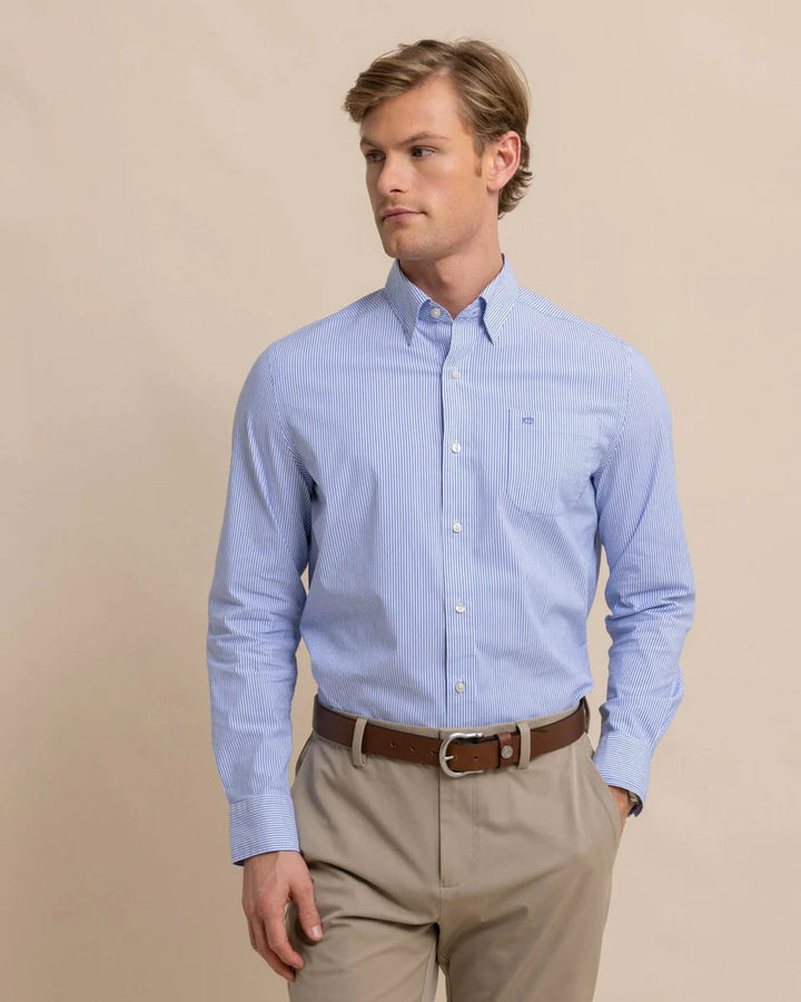 Southern Tide - Shirt Granby Stripe Cobalt Blue