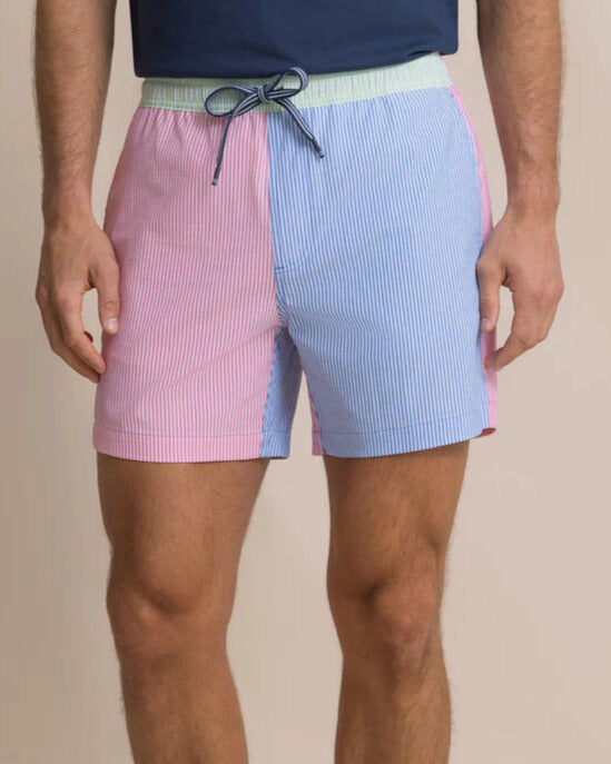 Southern Tide - Colorblock Swim Trunk Blue Stream