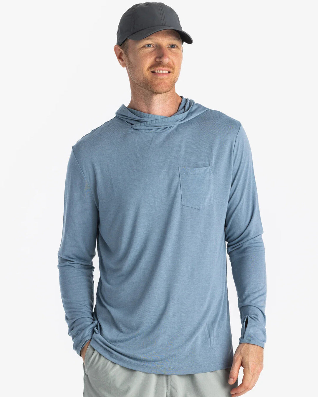 Free Fly - Lightweight Hoodie Blue Fog