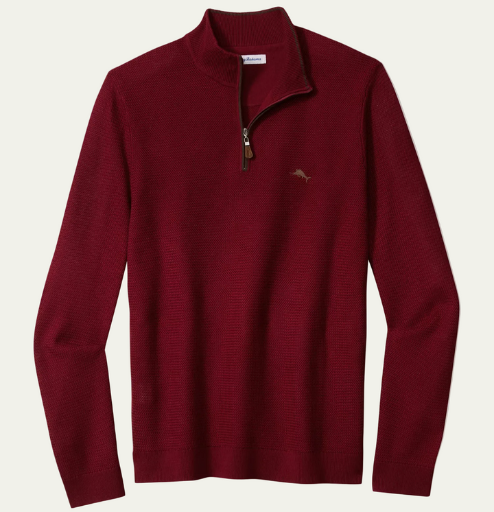 Tommy Bahama - Marlin Magic 1/2 Zip Baja Red