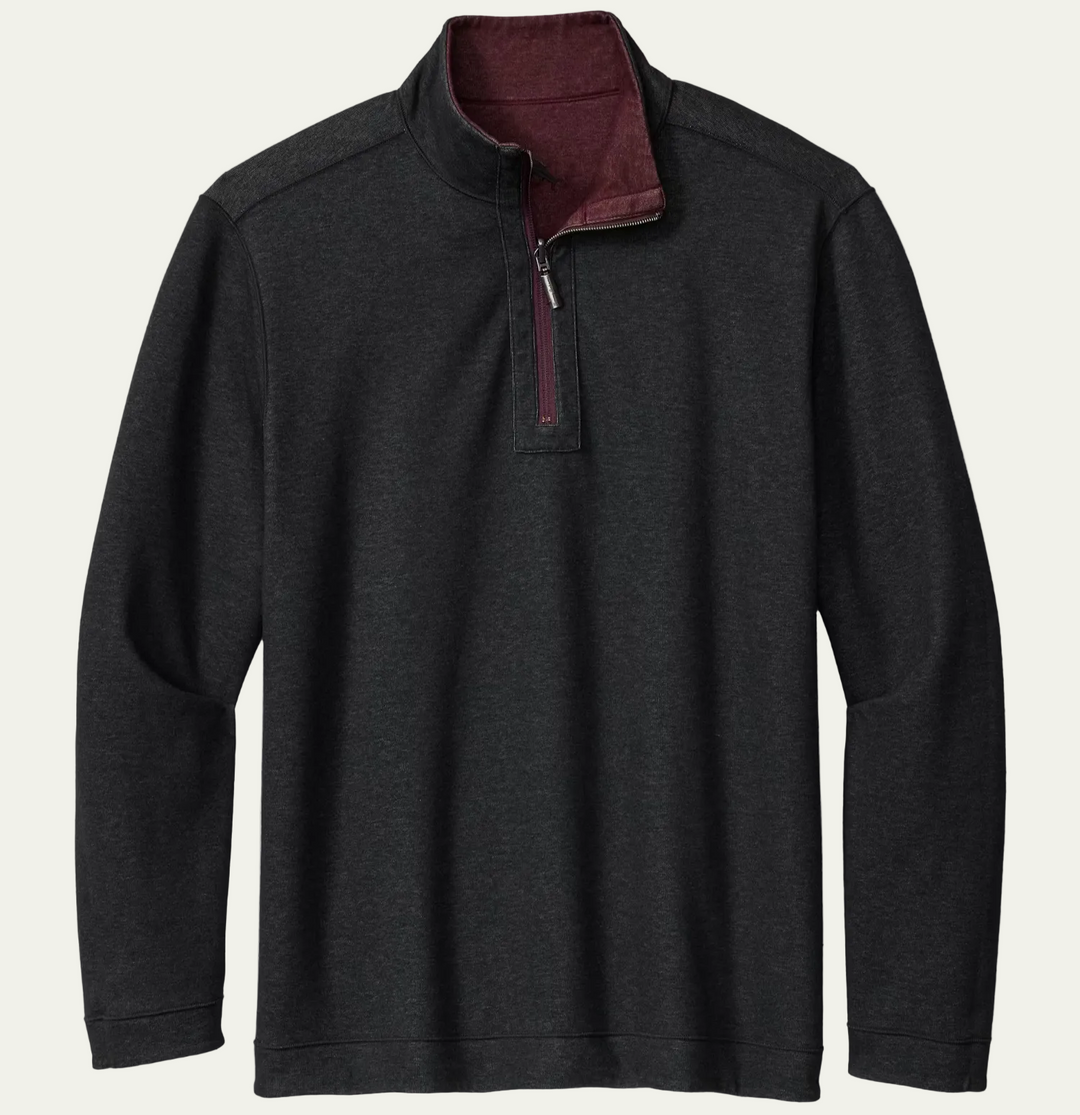 Tommy Bahama - Flipview 1/2 Zip Black Cherry