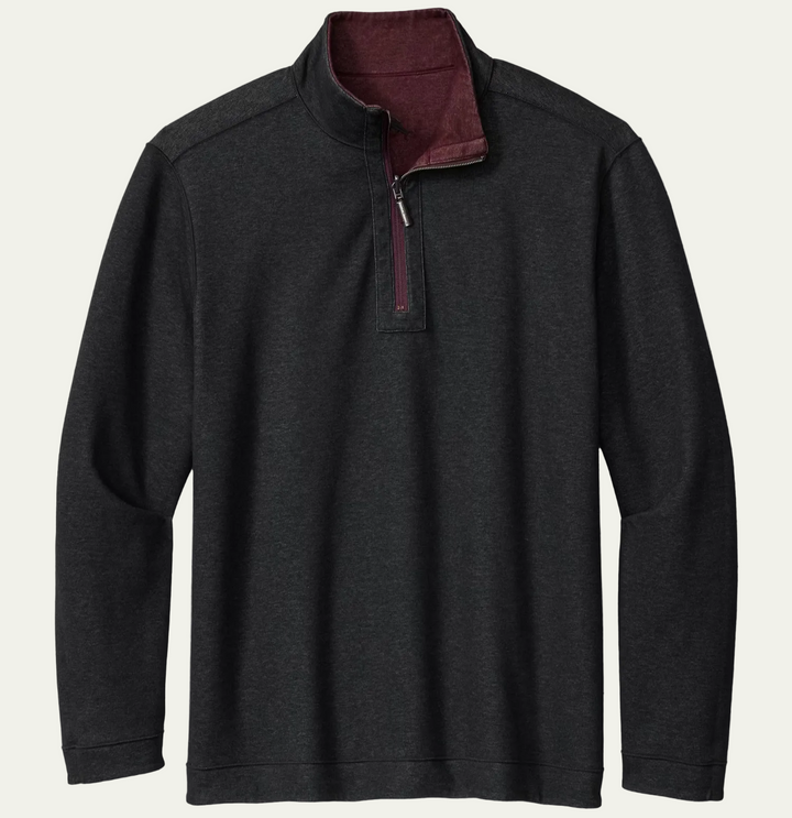 Tommy Bahama - Flipview 1/2 Zip Black Cherry