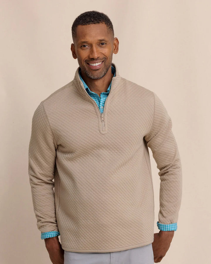 Southern Tide - Oak Island 1/4 Zip Sandstone