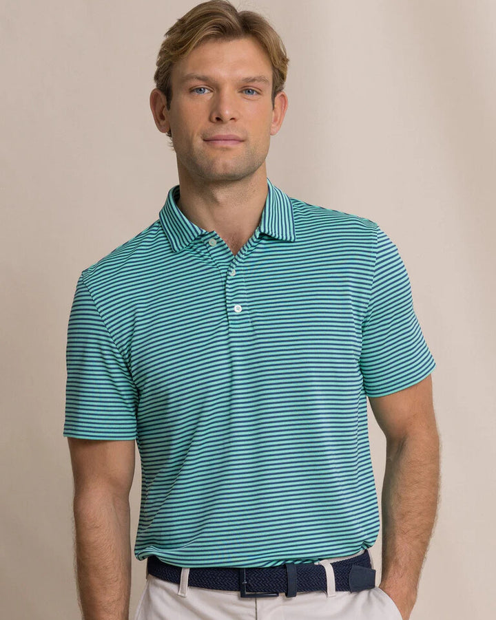 Southern Tide - Oceanfront Stripe Polo Gulf Shores