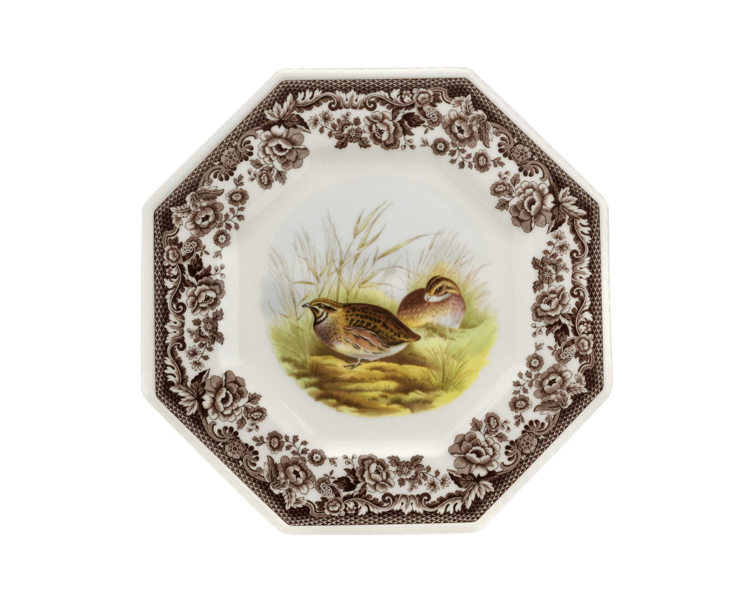 Spode - Octagonal Plate Quail