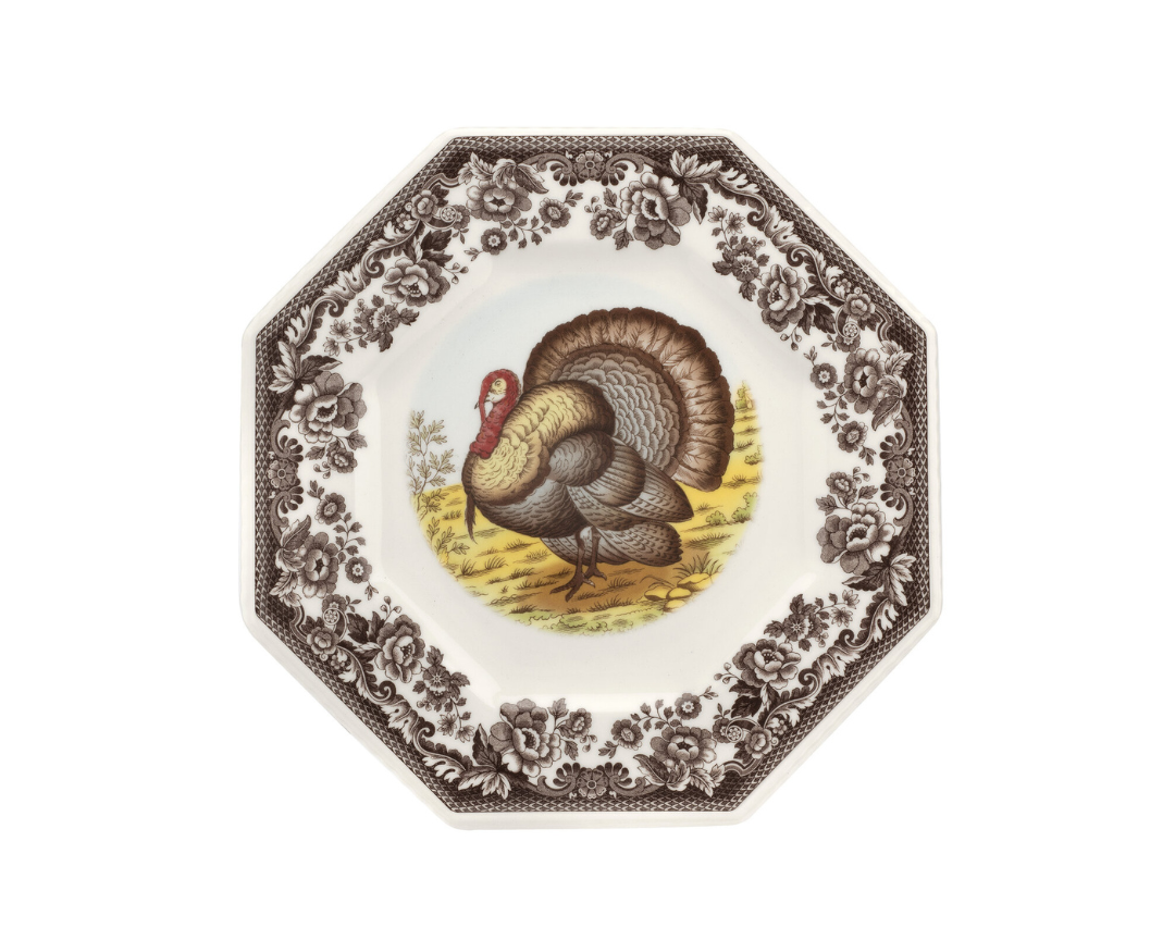 Spode - Octagonal Plate Turkey