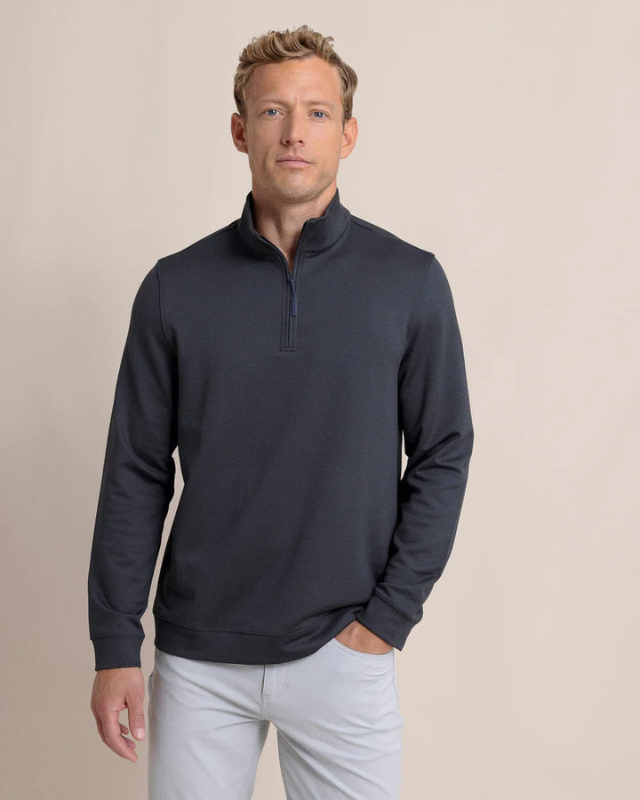 Southern Tide - Schooner 1/4 Zip Caviar Black