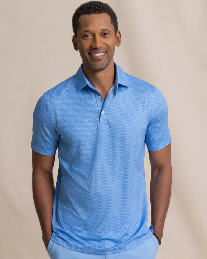 Southern Tide - Seaside Geo Polo Blue Stream