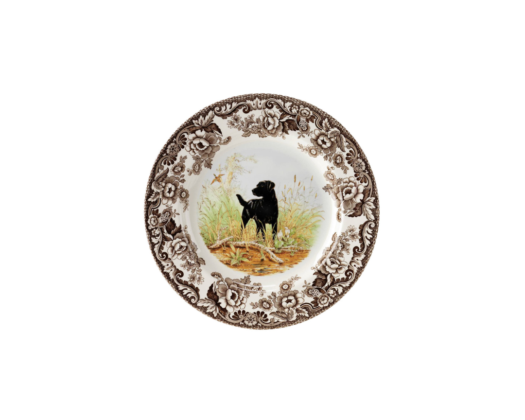 Spode - Side Plate Black Labrador